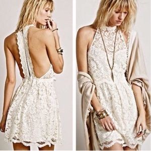 Free People Lace Halter Dress